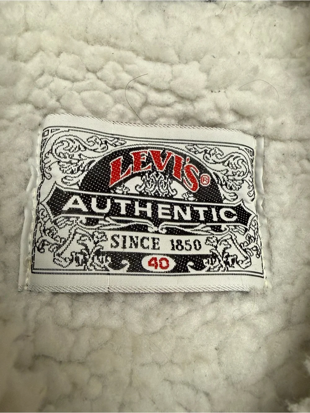 Vintage 80s Levi’s 70608 Denim Sherpa Trucker Jacket Made In USA Size Medium 40 - Picture 10 of 15